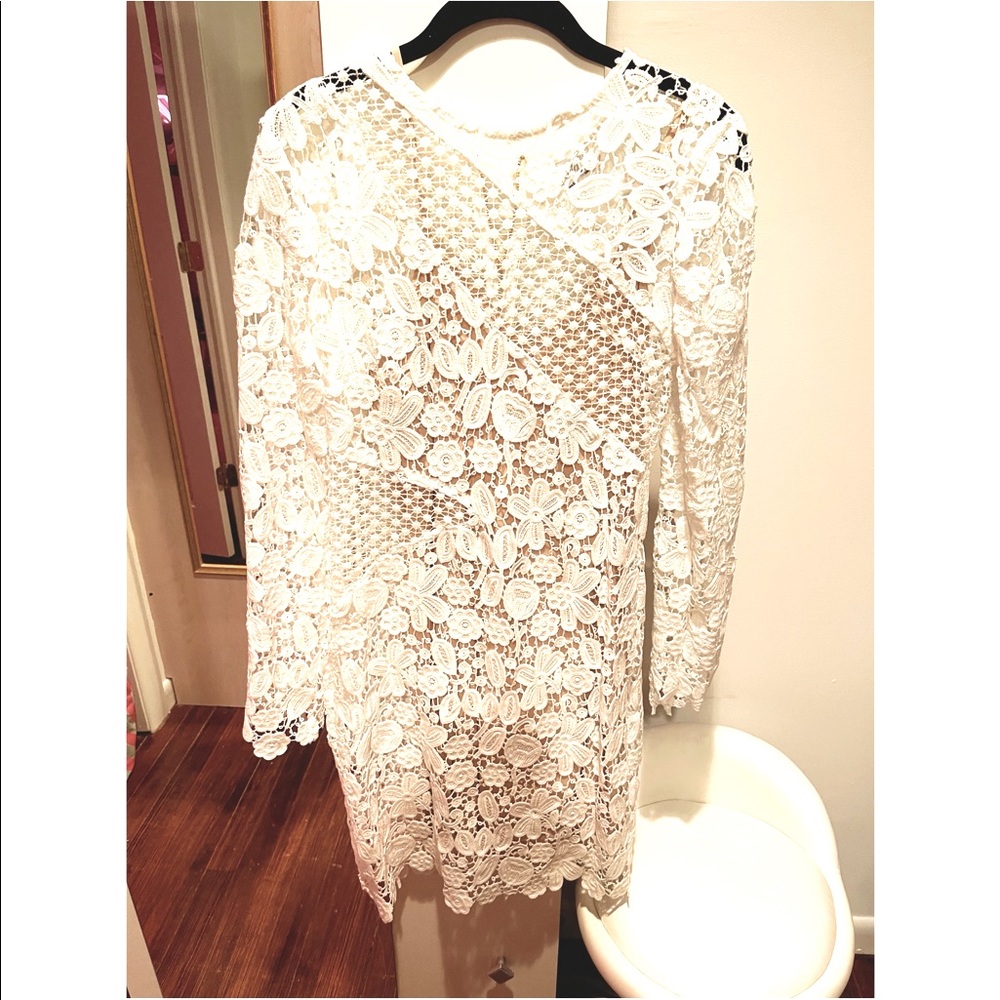 White Lace Dress with Slip
